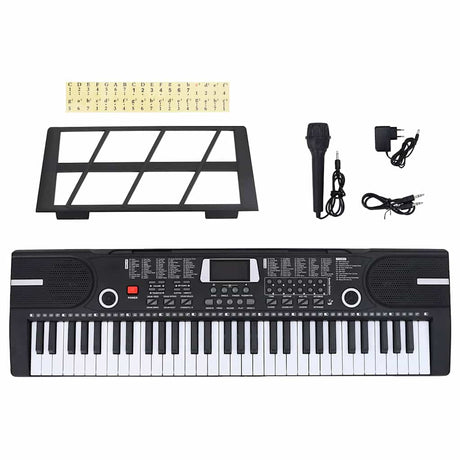 Vidaxxl 61 tangenter klaver elektrisk keyboard med nodestativ
