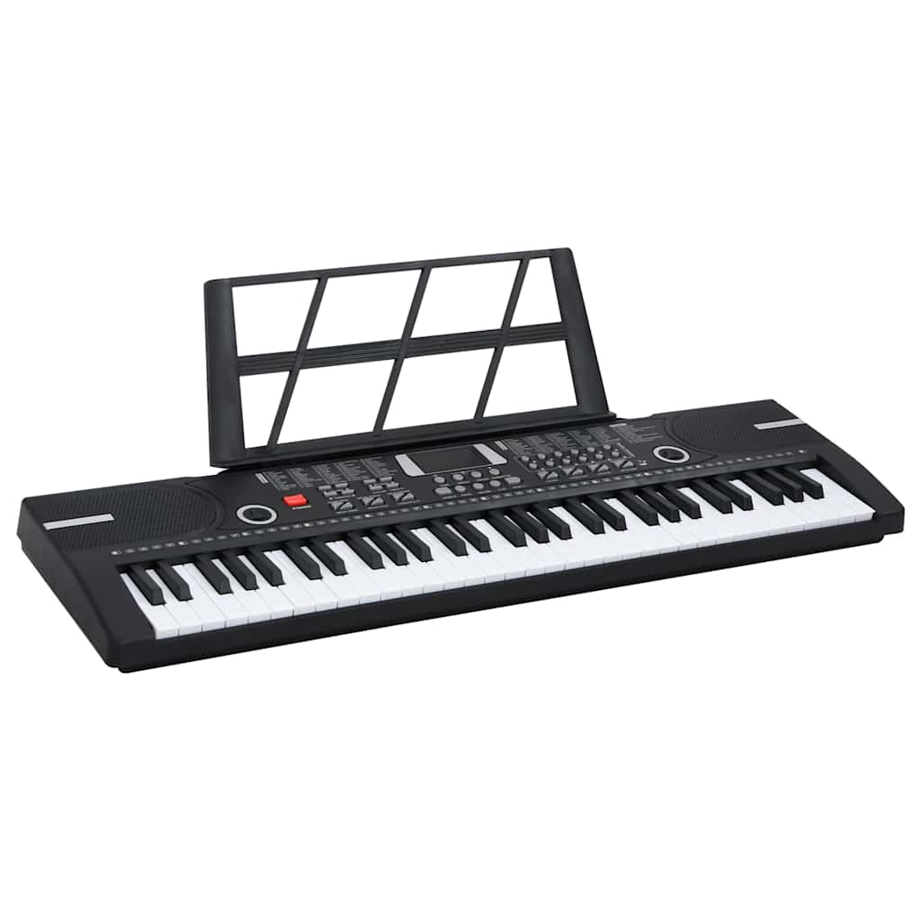 Vidaxxl 61 tangenter klaver elektrisk keyboard med nodestativ
