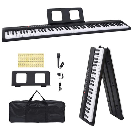Vidaxxl 88 tangenter klaver elektrisk keyboard med nodestativ