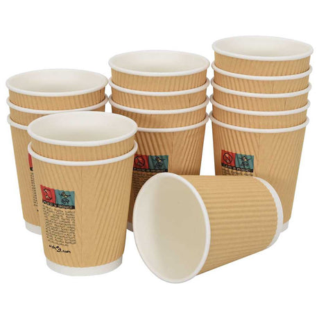 VidaXL papir kaffekopper 500 stk 8oz 200 ml brun