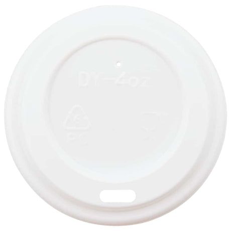 Vidaxxl papir kaffekoplåg ø60 mm 4oz 1000 stk plastik hvid