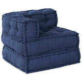 Vidaxl modulair hoekbank indigo 70 x 70 x 56 cm stof
