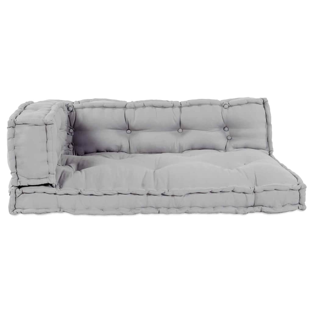 Vidaxl modulair bank 3 pcs grijs 120 x 80 x 38 cm stof