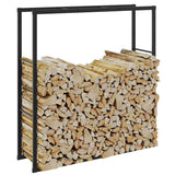 Vidaxl haardhoutrek 110x30x116 cm staal zwart