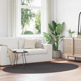 Vidaxl vloerkleden ovaal huarte antraciet 160 x 230 cm 100% polyester