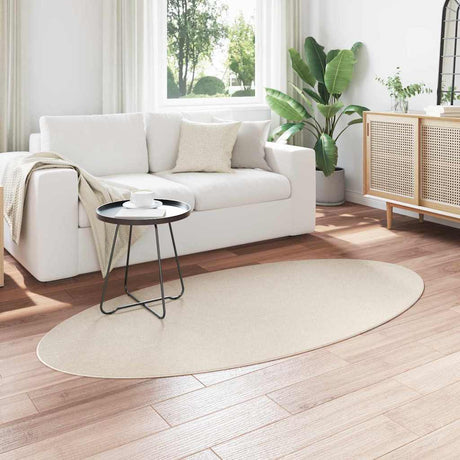 Vidaxl vloerkleden ovaal huarte beige 100 x 200 cm 100% polyester