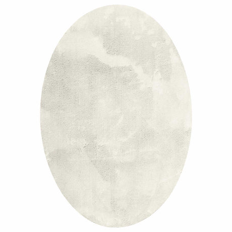 Vidaxl vloerkleden ovaal huarte crème 140 x 200 cm 100% polyester