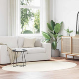 Vidaxl vloerkleden ovaal huarte crème 160 x 230 cm 100% polyester