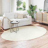 Vidaxl vloerkleden ovaal huarte crème 160 x 230 cm 100% polyester