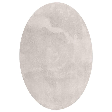 Vidaxl vloerkleden ovaal huarte zand 140 x 200 cm 100% polyester