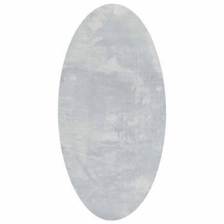 Vidaxl vloerkleden ovaal huarte grijs 80 x 150 cm 100% polyester