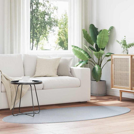 Vidaxl vloerkleden ovaal huarte grijs 100 x 200 cm 100% polyester