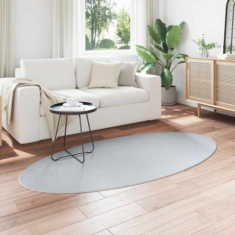 Vidaxl vloerkleden ovaal huarte grijs 100 x 200 cm 100% polyester