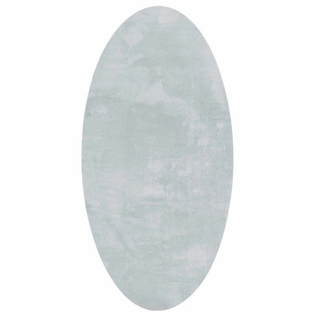 Vidaxl vloerkleden ovaal huarte grijs 100 x 200 cm 100% polyester