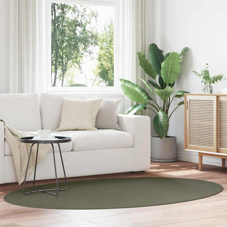 Vidaxl vloerkleden ovaal huarte bosgroen 140 x 200 cm 100% polyester