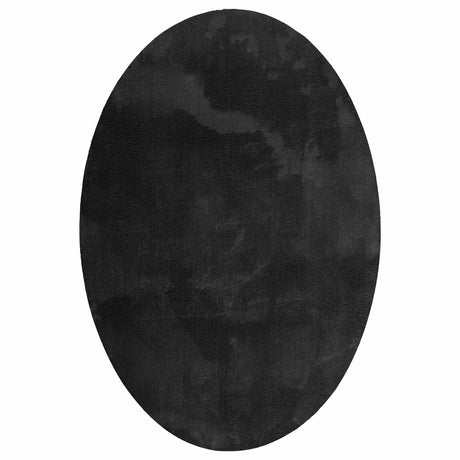 Vidaxl vloerkleden ovaal huarte zwart 160 x 230 cm 100% polyester