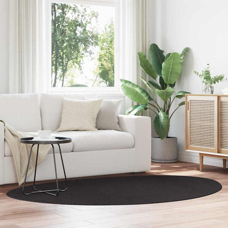 Vidaxl vloerkleden huarte zwart 140 x 200 cm polyester
