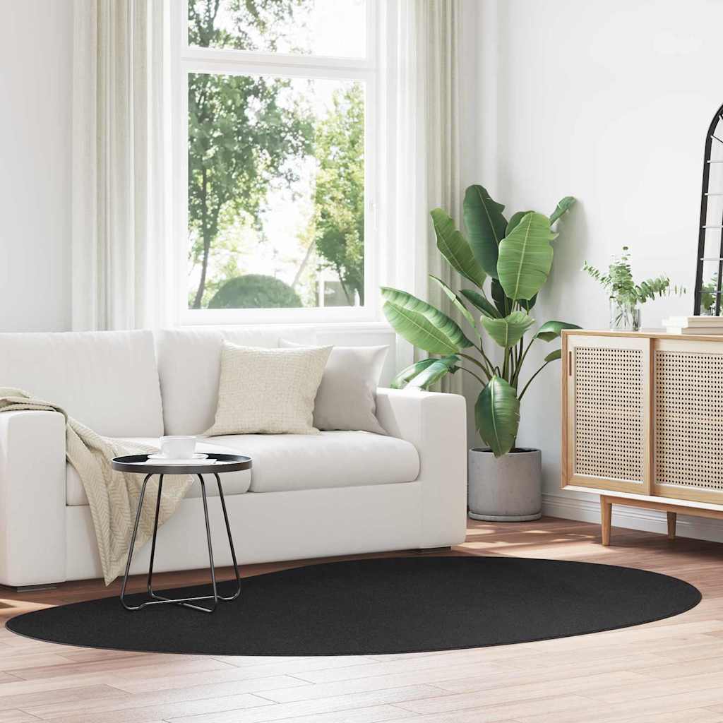 Vidaxl vloerkleden huarte zwart 160 x 230 cm polyester