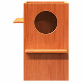 Vidaxxl kattehus 43x43x60 cm massiv fyrretræ, vask brun
