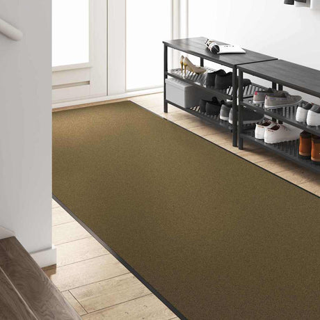 Vidaxl deurmat anders bruin en zwart 120 x 400 cm polyamide en pvc