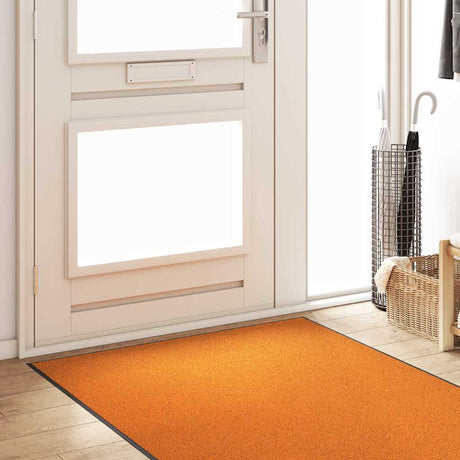 Vidaxl deurmat anders oranje en zwart 120 x 300 cm polyamide en pvc
