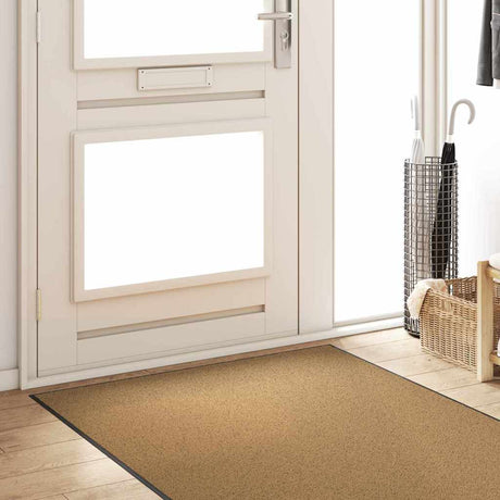 Vidaxl deurmat anders crème en zwart 120 x 300 cm polyamide en pvc