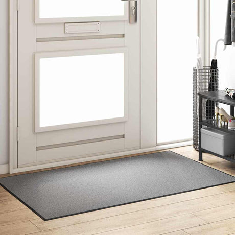 Vidaxl deurmat grijs en zwart 90 x 150 cm polypropyleen en vinyl
