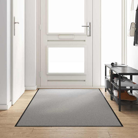 Vidaxl deurmat grijs en zwart 120 x 250 cm polypropyleen en vinyl
