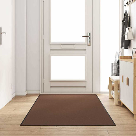 Vidaxl deurmat bruin en zwart 120 x 250 cm polypropyleen en vinyl