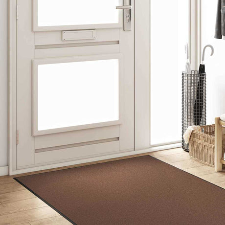 Vidaxl deurmat bruin en zwart 120 x 400 cm polypropyleen en vinyl