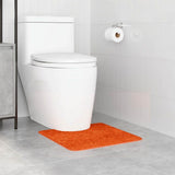 Vidaxl antislip badmat met toilet cut oranje 50 x 50 cm pp