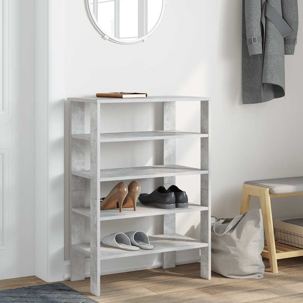 Vidaxx skostativ 61x32x87,5 cm konstrueret træ betongrå