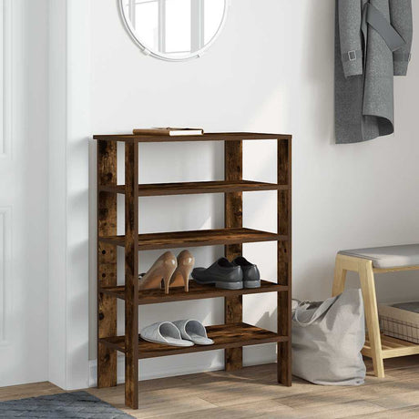 Vidaxx skostativ 61x32x87,5 cm forarbejdet træ, røget eg