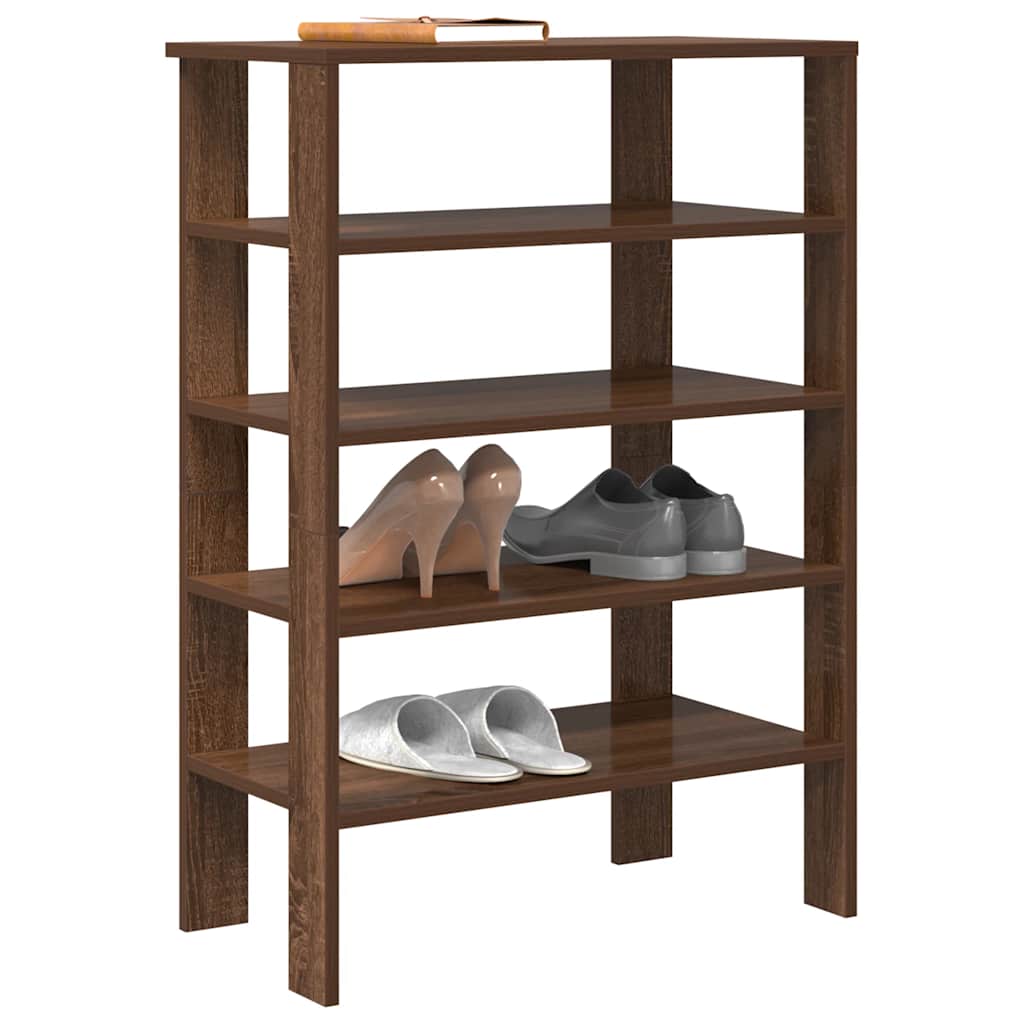 Vidaxx skohylde 61x32x87,5 cm færdigt træ, brun eg