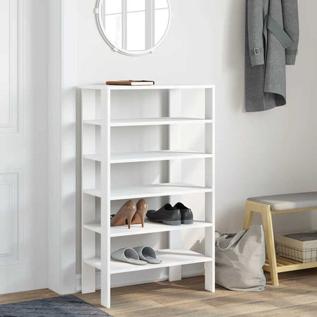 Vidaxx skohylde 61x32x105 cm færdig træ hvid