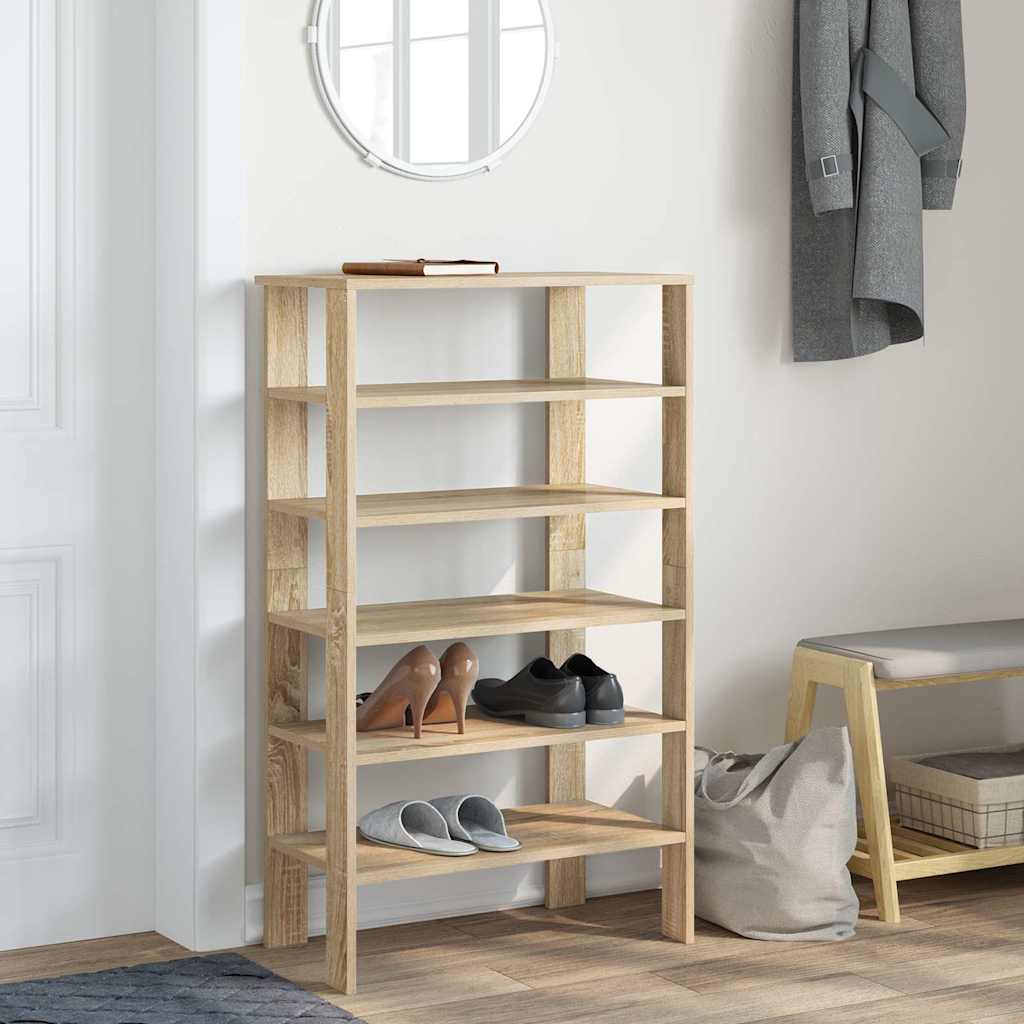 VidaXL skohylde 61x32x105 cm konstrueret træ sonoma eg-farvet