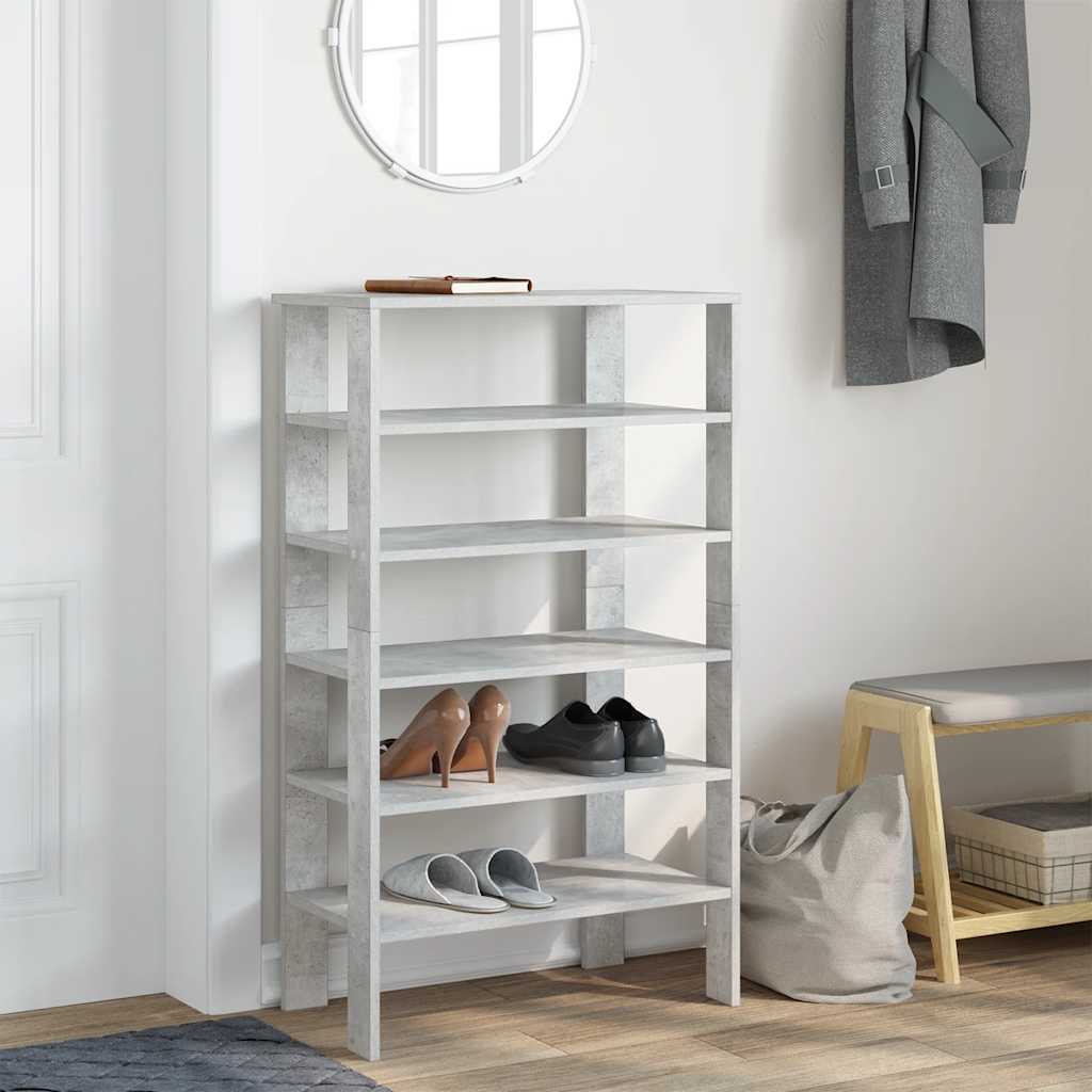 Vidaxx skostativ 61x32x105 cm konstrueret træ betongrå