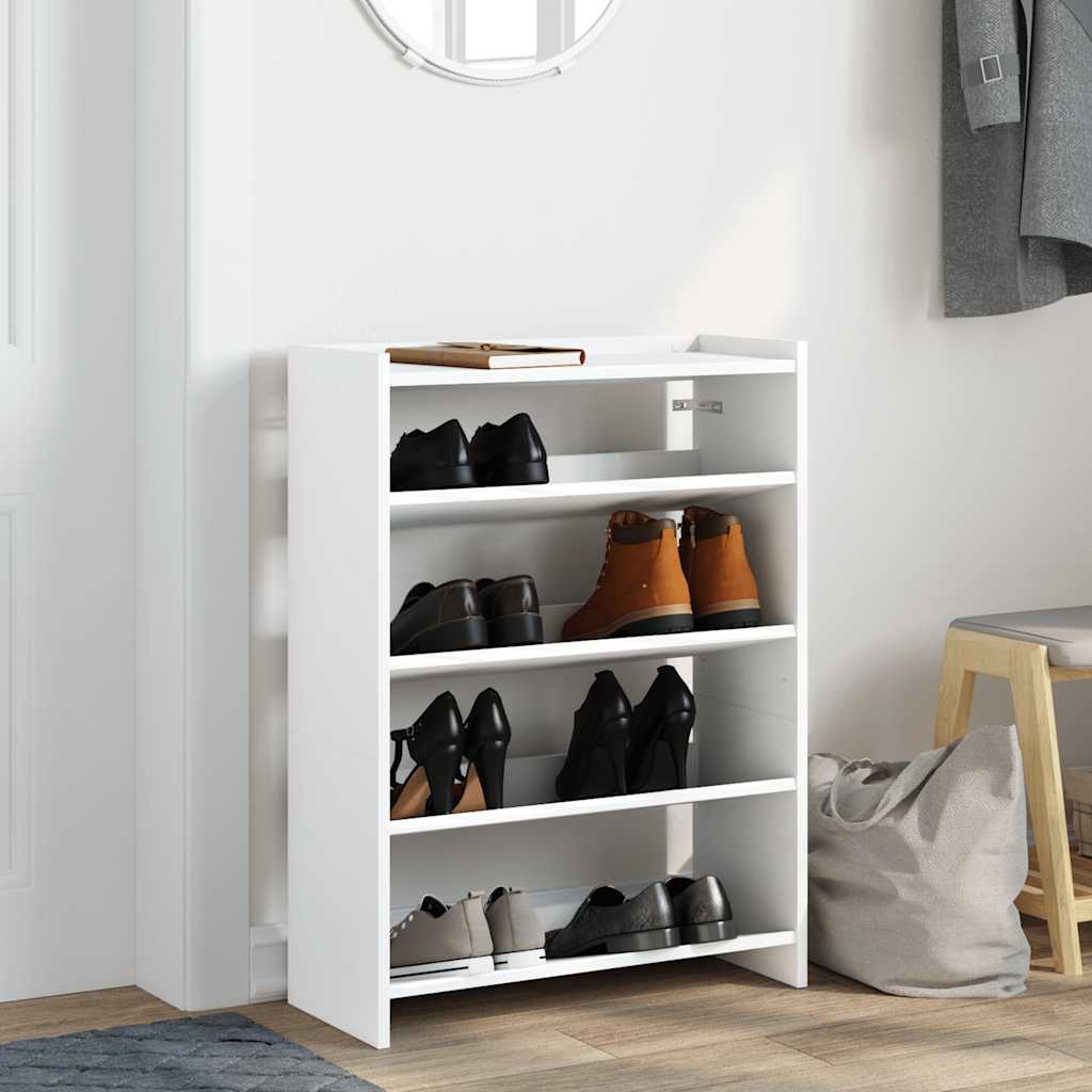 Vidaxx skohylde 60x25x81 cm færdig træ hvid