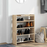 Vidaxx skostativ 60x25x81 cm færdigt træ sonoma eg-farvet