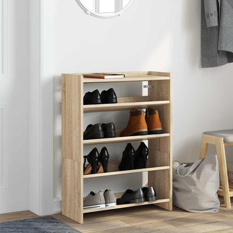 Vidaxx skostativ 60x25x81 cm færdigt træ sonoma eg-farvet