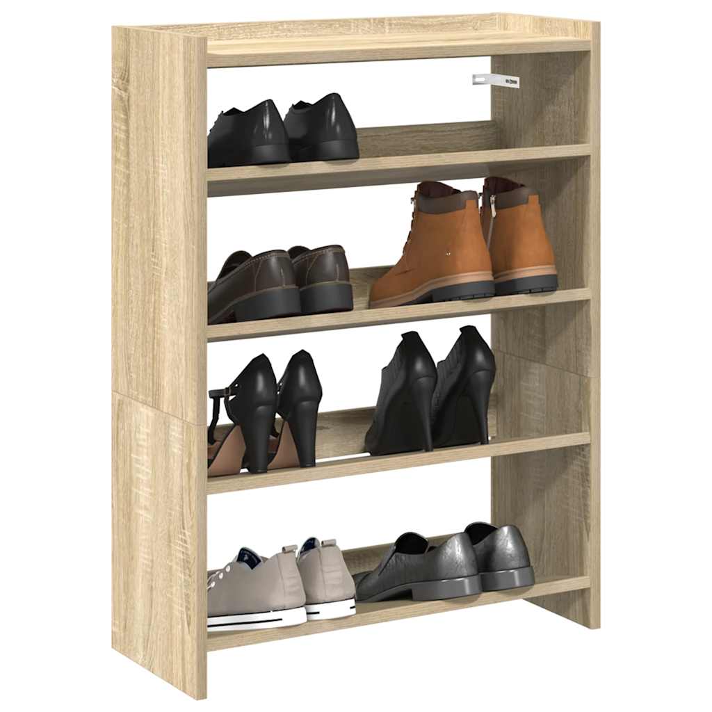 Vidaxx skostativ 60x25x81 cm færdigt træ sonoma eg-farvet