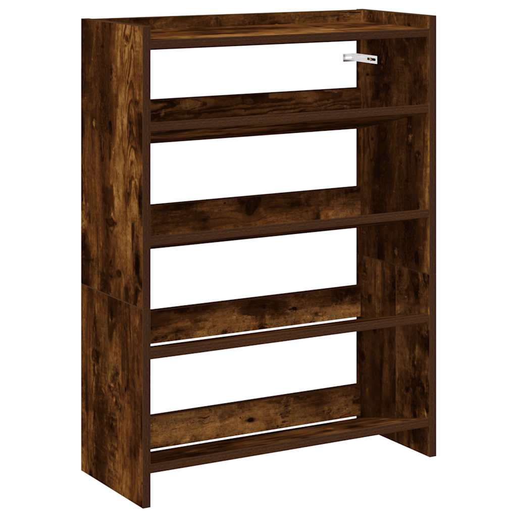 Vidaxx skohylde 60x25x81 cm forarbejdet træ, røget eg
