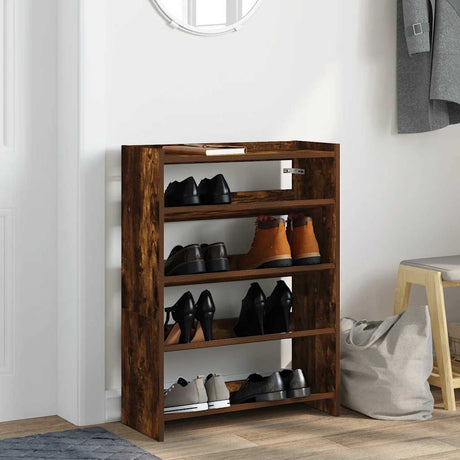 Vidaxx skohylde 60x25x81 cm forarbejdet træ, røget eg