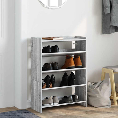 Vidaxx skostativ 60x25x81 cm konstrueret træ grå sonoma eg