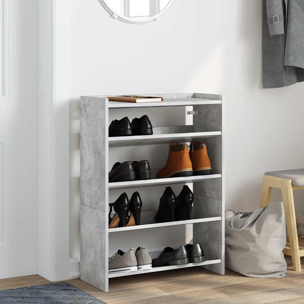 Vidaxx skostativ 60x25x62 cm konstrueret træ betongrå