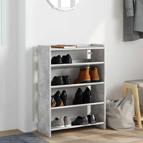 Vidaxx skostativ 60x25x62 cm konstrueret træ betongrå