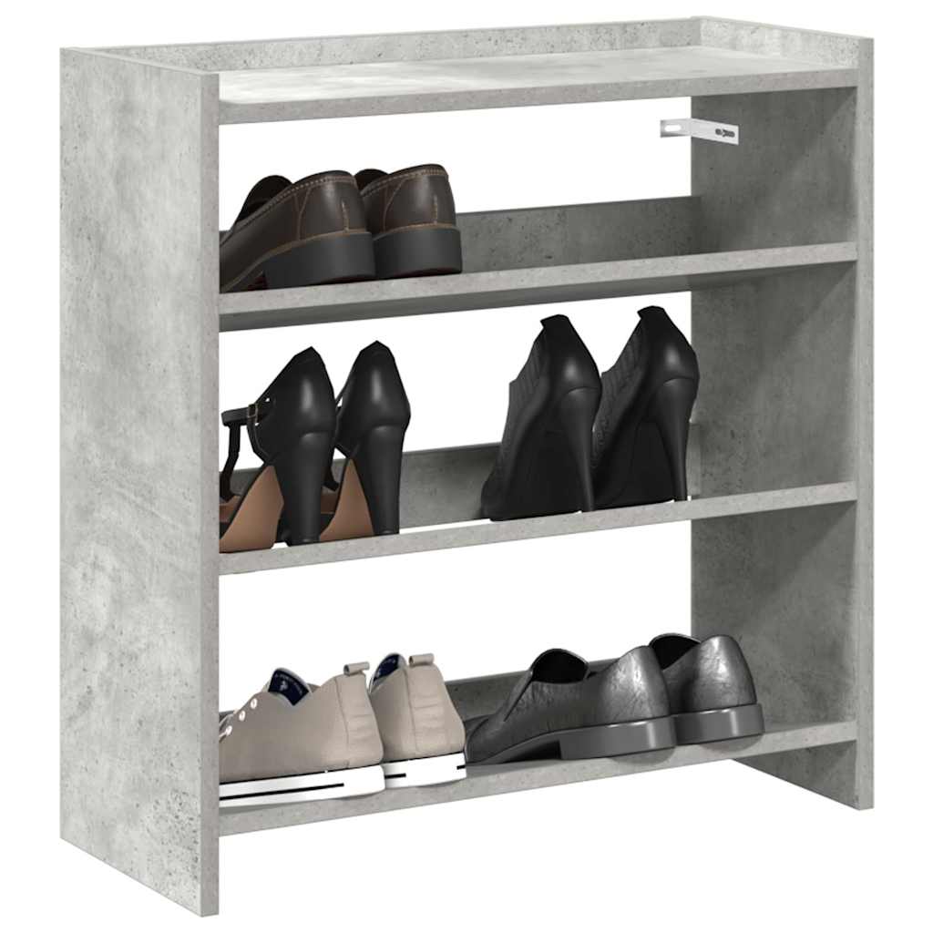 Vidaxx skostativ 60x25x62 cm konstrueret træ betongrå