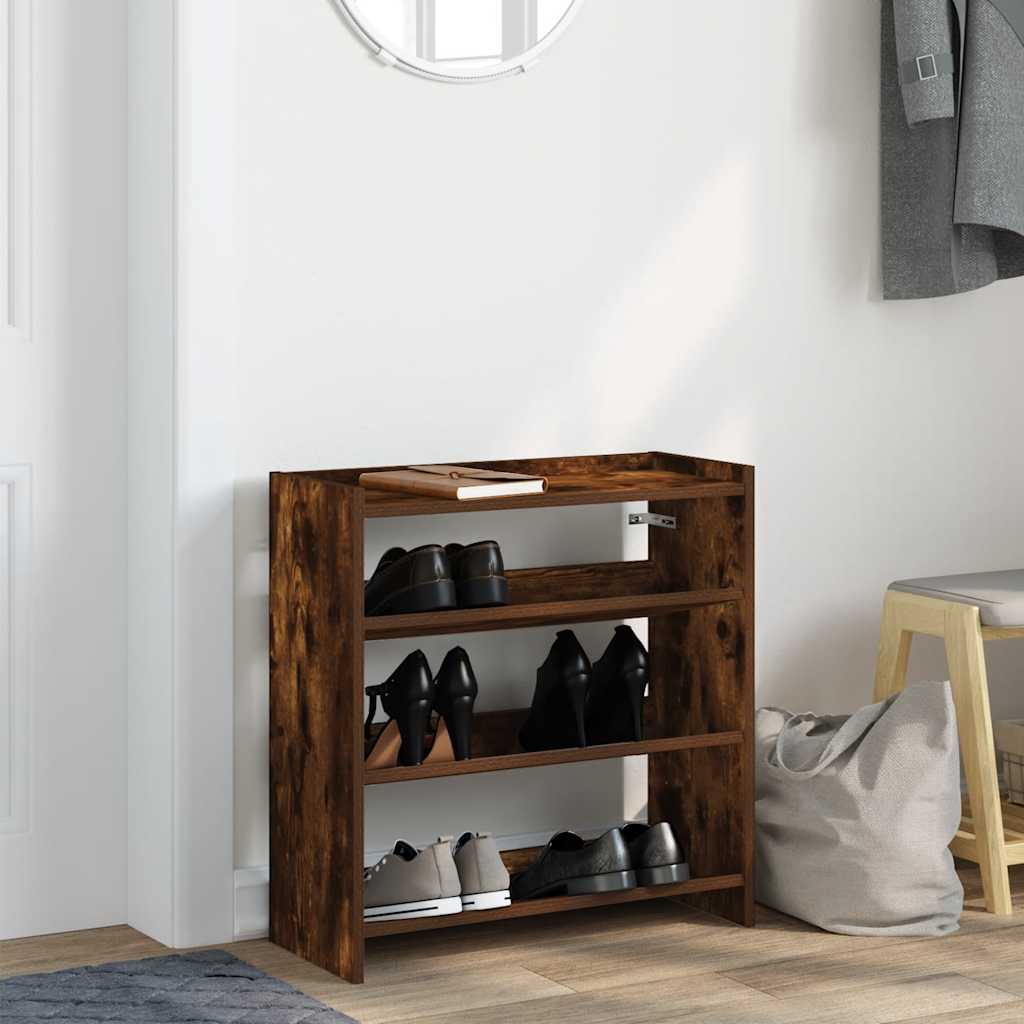 Vidaxx skohylde 60x25x62 cm forarbejdet træ, røget eg