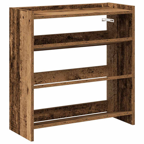 Vidaxx skostativ 60x25x62 cm færdigt træ, gammelt træfarvet