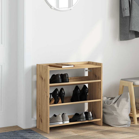 VidaXL skohylde 60x25x62 cm udformet træ, håndværksfarvet eg